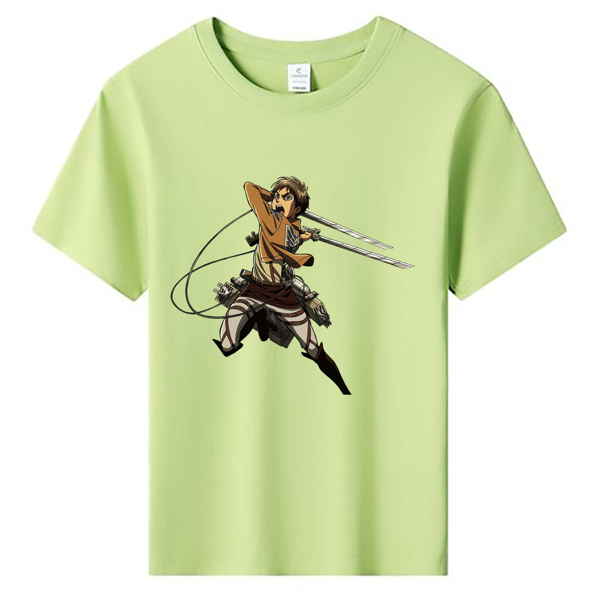 （画像用） 進撃の巨人 エレン･イェーガー Attack on Titan Eren Jäger 綿100％キッズTシャツ（フロントプリント）